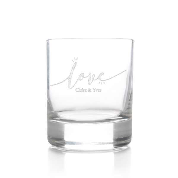 Whiskyglas med gravure