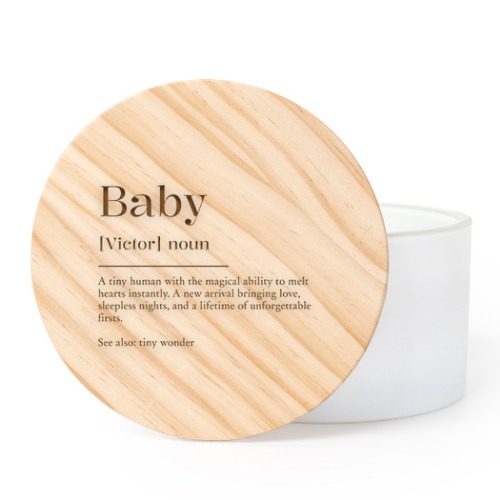 Bougie parfumées large gravée 8x15cm