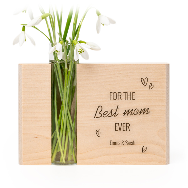 Vase avec support en bois Vase avec support en bois