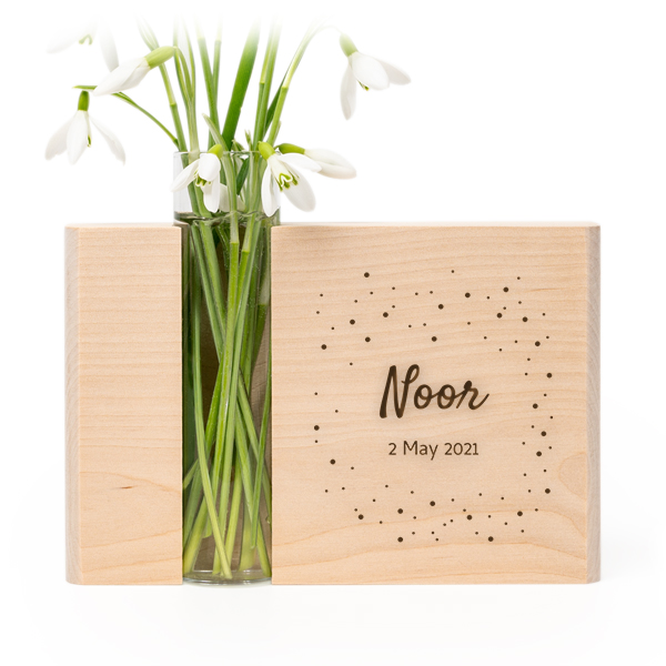 Vase avec support en bois Vase avec support en bois