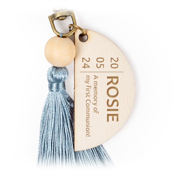 Engraved Keychain Tassel Blue - Set of 6 Engraved Keychain Tassel Blue - Set of 6