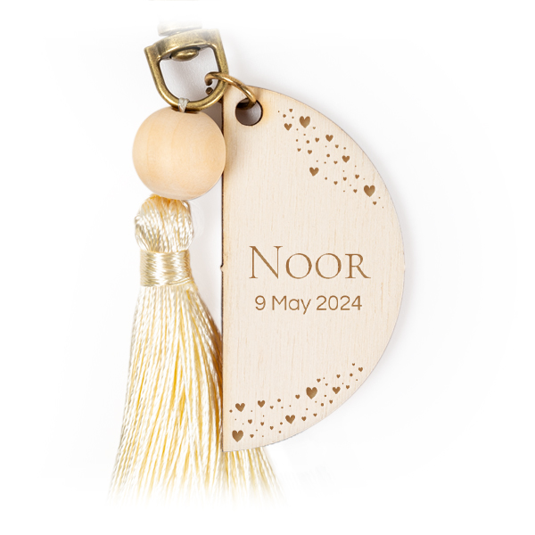 Engraved Keychain Tassel Vanilla - Set of 6 Engraved Keychain Tassel Vanilla - Set of 6