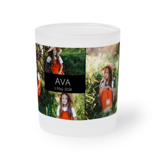 Frosted Glass Tealight Candle Holder - set of 2