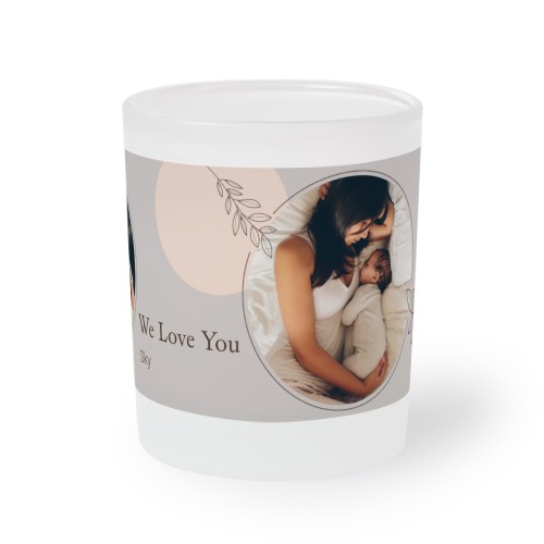 Frosted Glass Tealight Candle Holder - set of 2