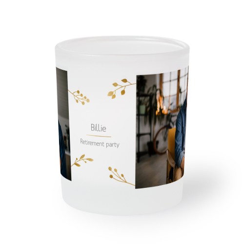 Set Windlichter klein personalisiert mit Foto - 2 Stk. (Milchglas)