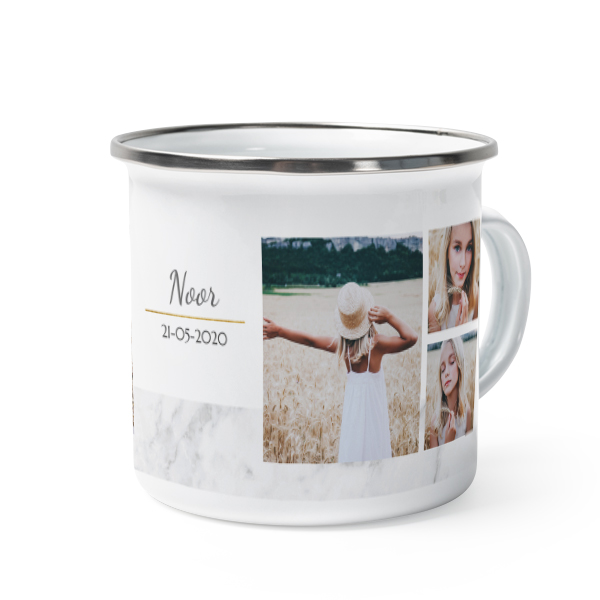 Enamel Mug Grey Metal