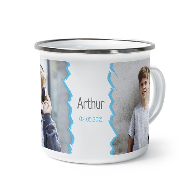 Enamel Mug Grey Metal