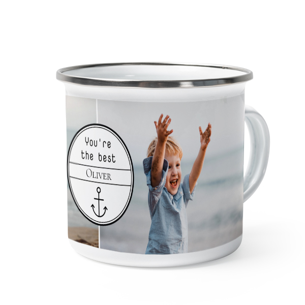 Enamel Mug Grey Metal