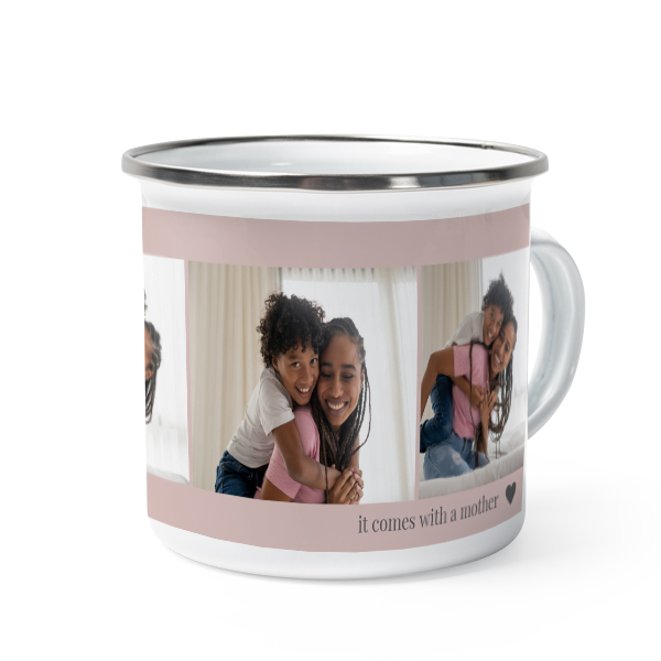 Emaille Tasse Weiss-metallic Emaille Tasse Weiss-metallic