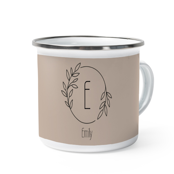 Emaille Tasse Weiss-metallic Emaille Tasse Weiss-metallic