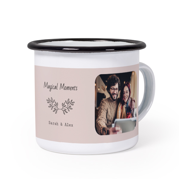 Mug émaillé bord noir Mug émaillé bord noir