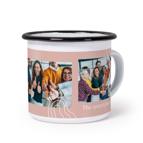 Mug émaillé bord noir