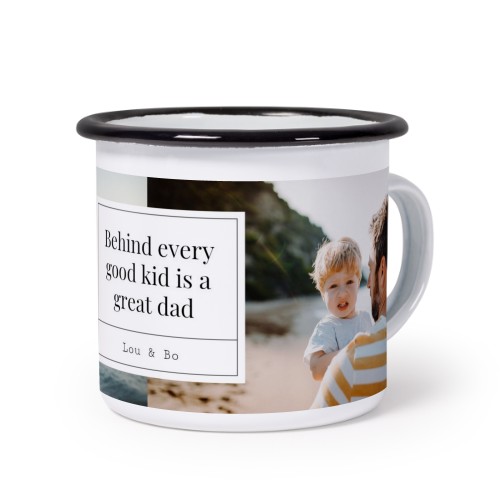 Mug émaillé bord noir Mug émaillé bord noir