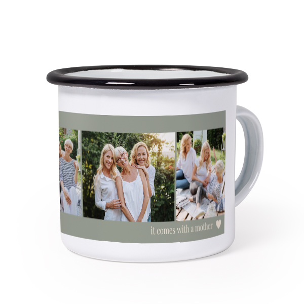 Mug émaillé bord noir Mug émaillé bord noir