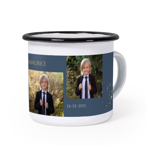 Mug émaillé bord noir Mug émaillé bord noir