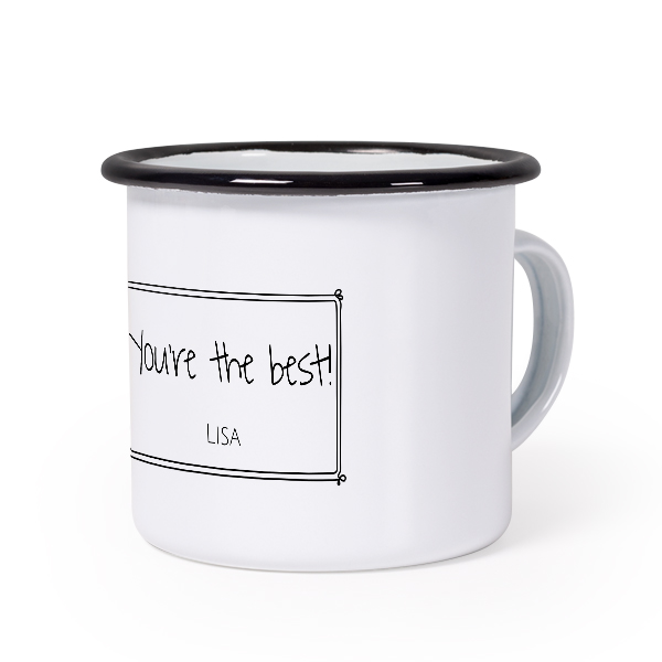 Mug émaillé bord noir Mug émaillé bord noir