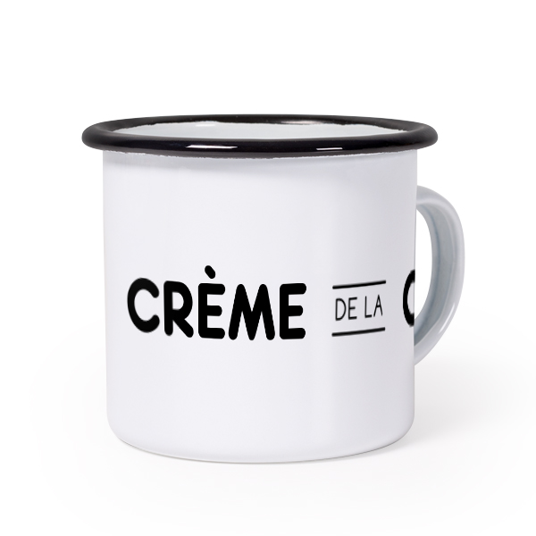 Mug émaillé bord noir