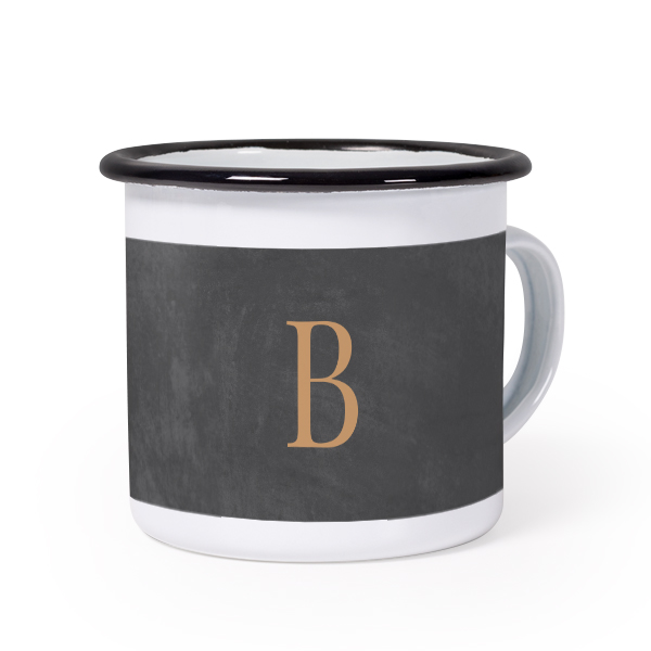 Mug émaillé bord noir