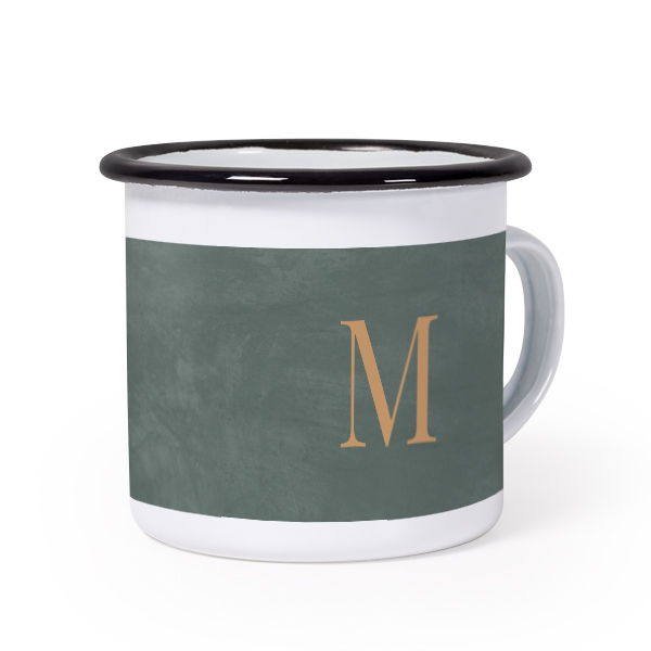 Mug émaillé bord noir