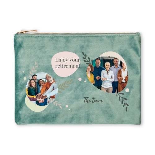 Grande trousse en velours verte