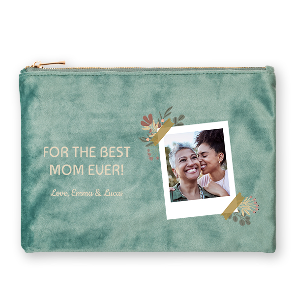 Grande trousse en velours verte Grande trousse en velours verte