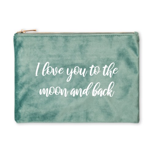 Grande trousse en velours verte Grande trousse en velours verte