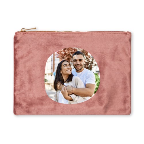 Toalettväska sammet rosa L