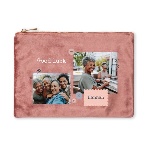 Grande trousse en velours rose Grande trousse en velours rose