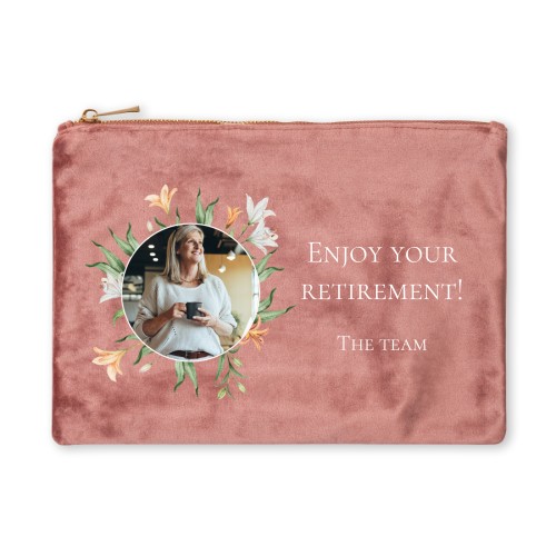 Grande trousse en velours rose Grande trousse en velours rose