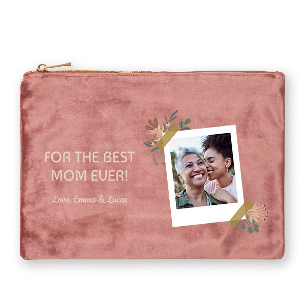 Grande trousse en velours rose Grande trousse en velours rose
