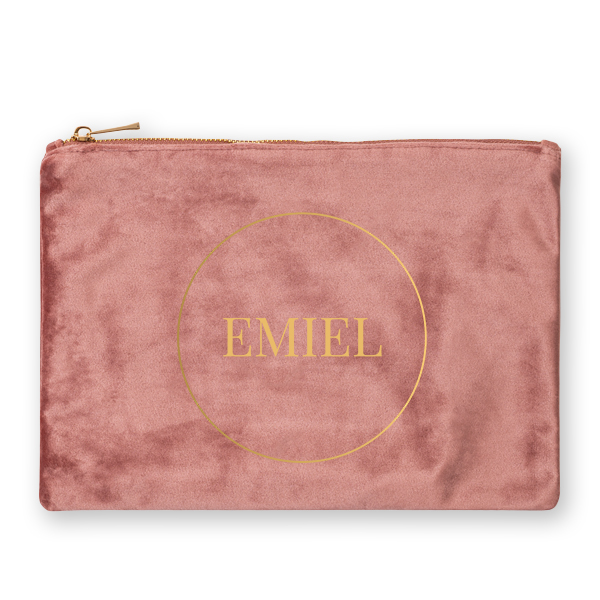 Grande trousse en velours rose Grande trousse en velours rose