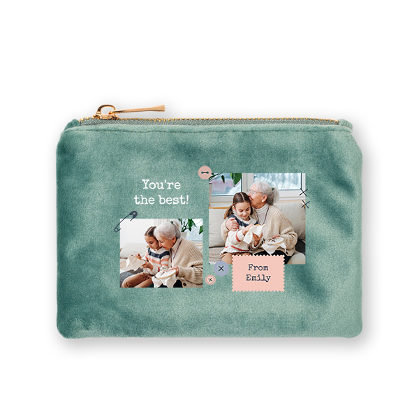 Kleine Kosmetiktasche Samt Grün Kleine Kosmetiktasche Samt Grün