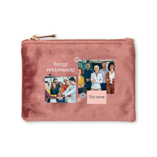Petite trousse en velours rose Petite trousse en velours rose
