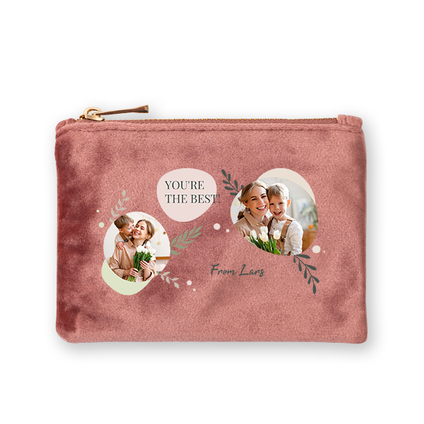 Petite trousse en velours rose