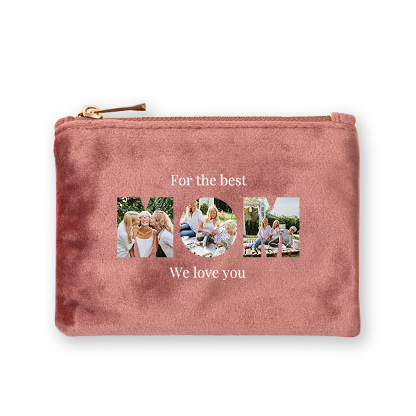 Petite trousse en velours rose