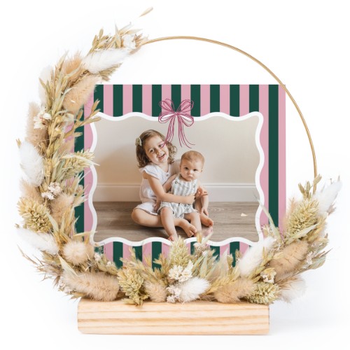 Couronne de fleurs sechées avec 1 carte