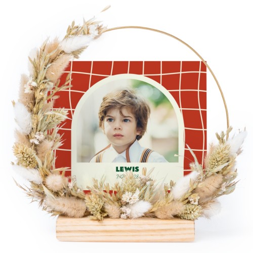 Tørret blomsterkrans med 1 fotokort Tørret blomsterkrans med 1 fotokort