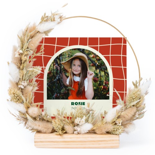 Krans av tørkede blomster med 1 fotokort