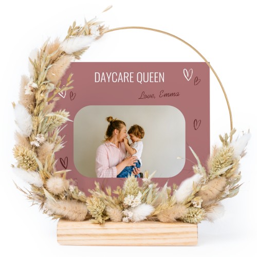 Dried flower wreath with 13 photo cards