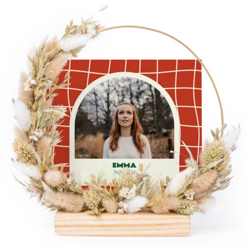 Dried flower wreath with 13 photo cards Dried flower wreath with 13 photo cards