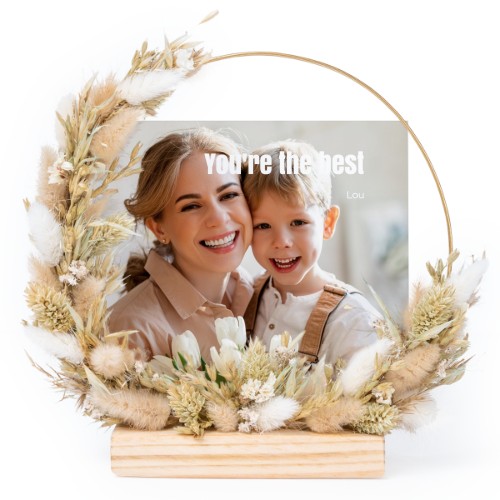 Dried flower wreath with 13 photo cards