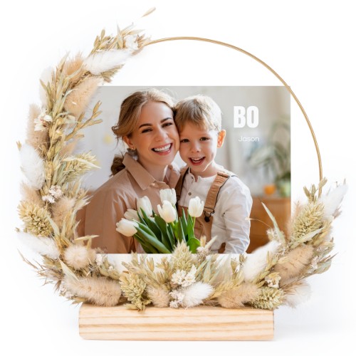 Krans med torkade blommor med 13 fotokort Krans med torkade blommor med 13 fotokort