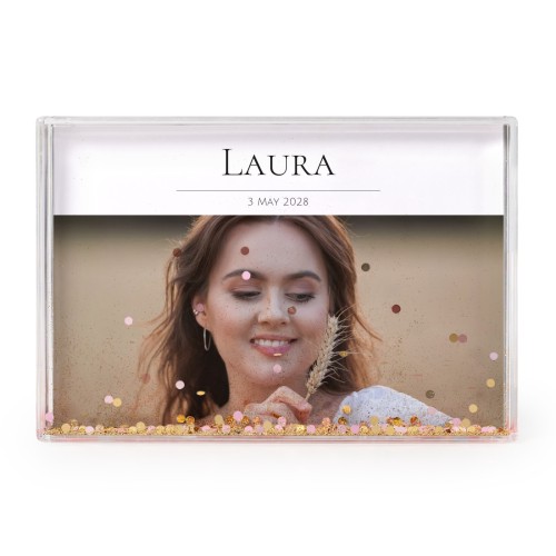 Fotoblok met gouden glitters Fotoblok met gouden glitters