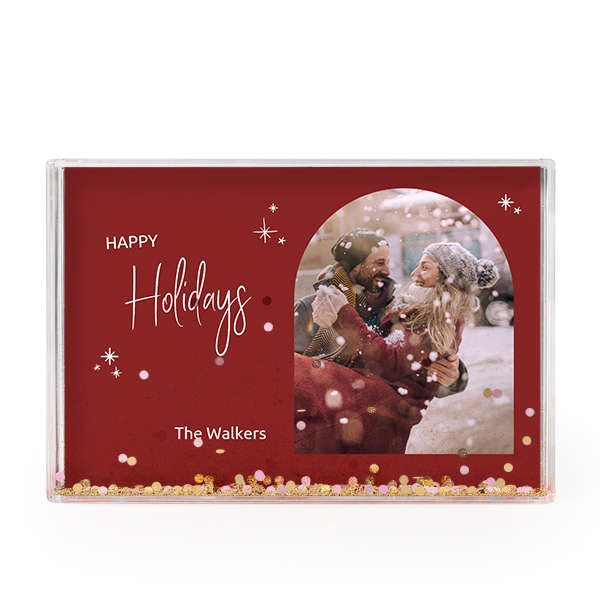 Fotoblok met gouden glitters
