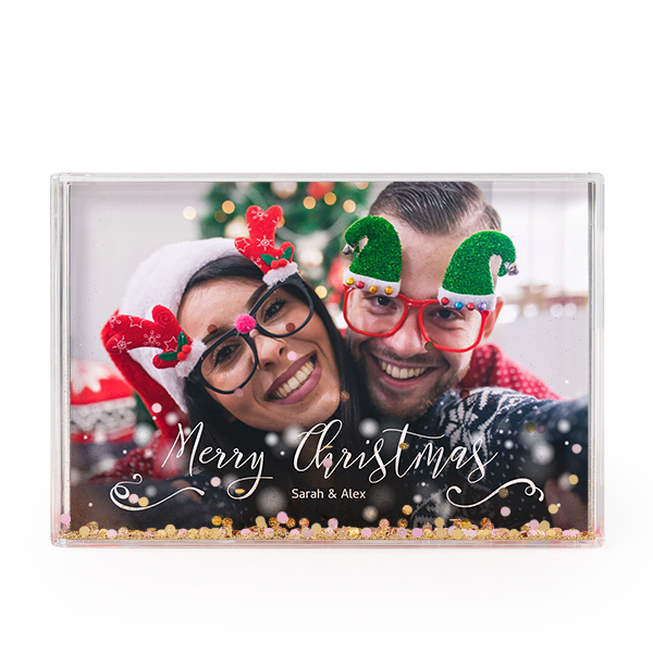 Fotoblok met gouden glitters