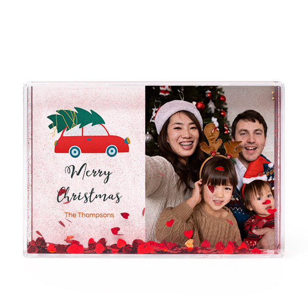 Photo frame with heart confetti Photo frame with heart confetti