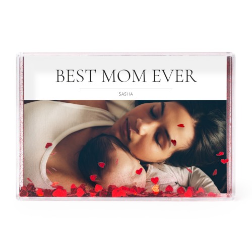 Photo frame with heart confetti
