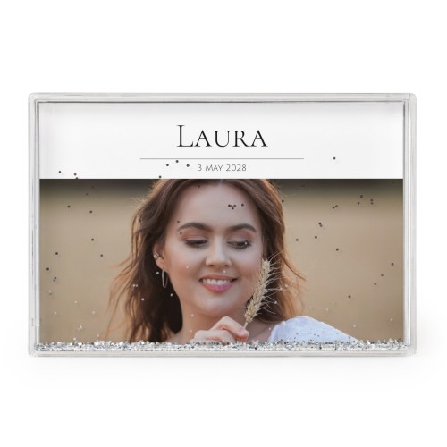 Fotoramme med sølvglitter