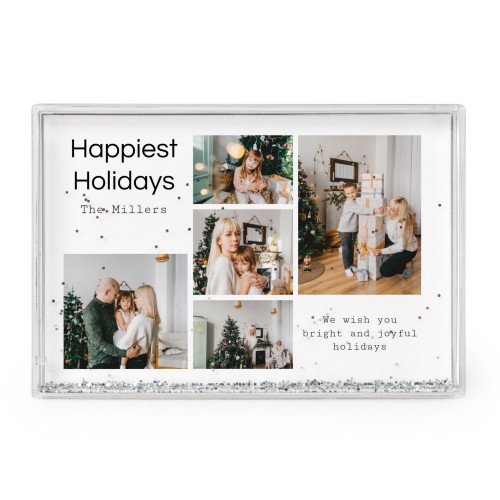 Photo frame with silver glitter Photo frame with silver glitter