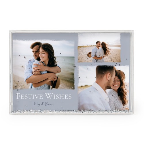 Photo frame with silver glitter Photo frame with silver glitter